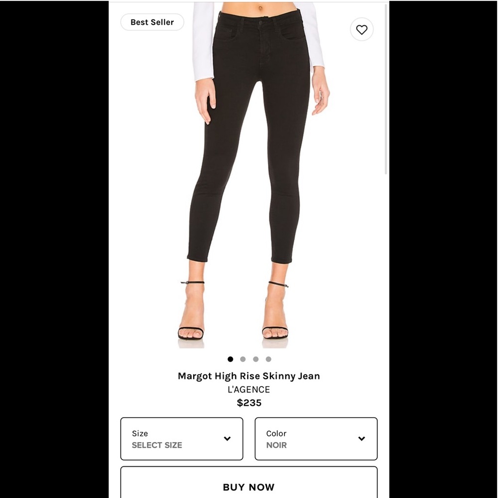 L’AGENCE, Margot high rise skinny Jean. Worn 1x for 2 hours. New condition!